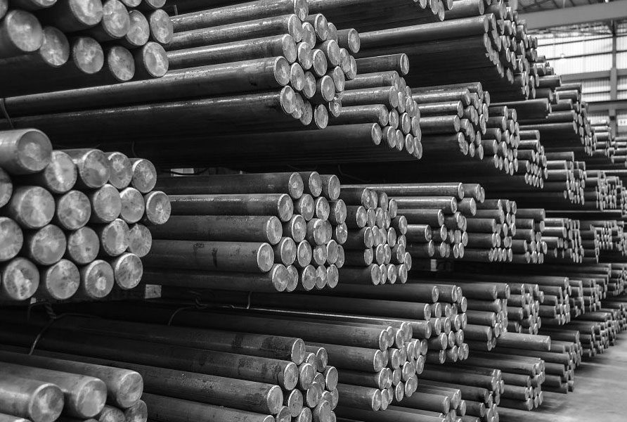 Rows Of Round Steel Bar — Structural Steel Fabricators in Western Australia